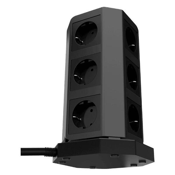 Сетевой фильтр AGNI TP-VD5U9E-C-2m-black