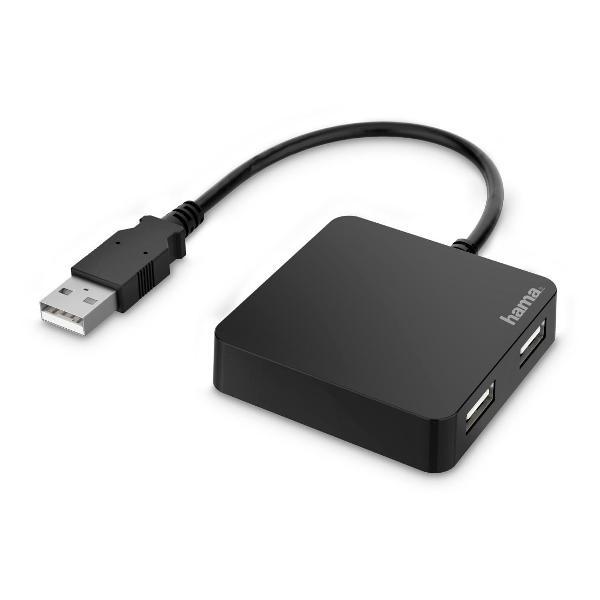 Разветвитель для компьютера Hama 4 порта, 4x USB-A - USB 2.0, 480 Мбит/с, 200121