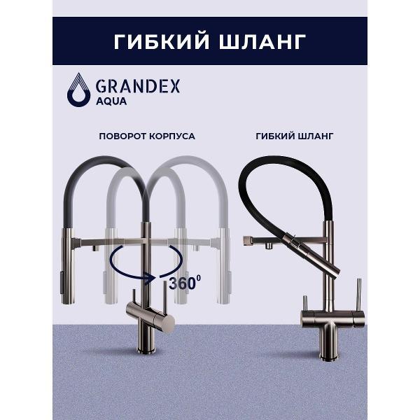 Смеситель GRANDEX AQUA Choice-S антрацит