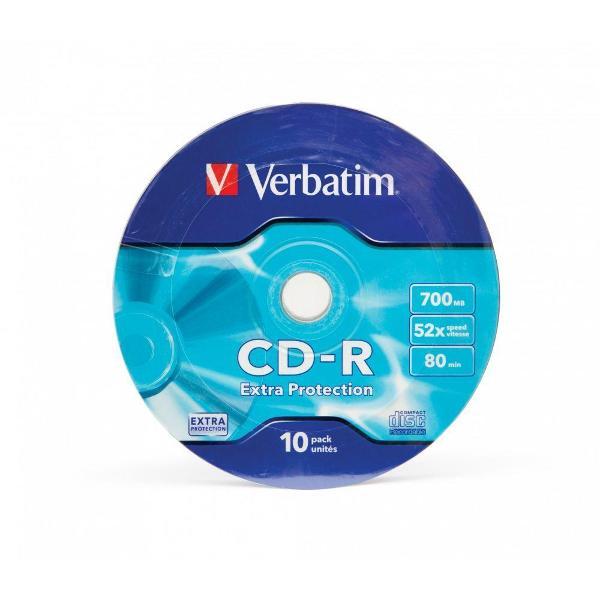 Диск CD-R Verbatim 700 МБ 52X Extra Protection, 10 шт. в пленке