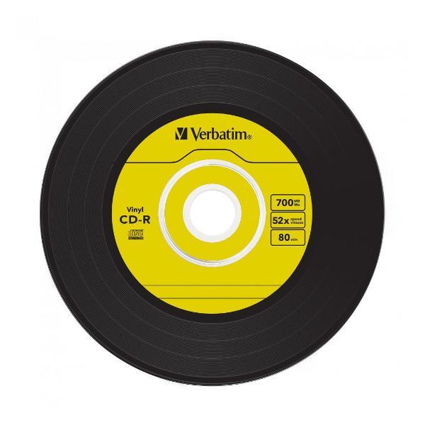 Диск CD-R Verbatim 700 МБ 52X AZO Data Vinyl, 10 шт. тонк короб