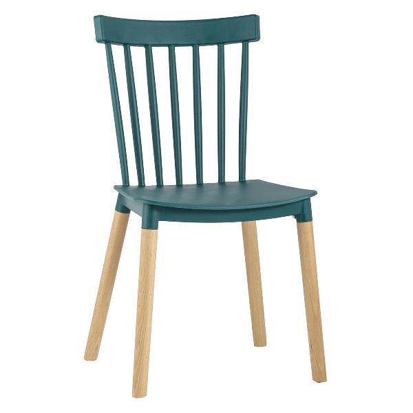 Стул Stool Group для кухни обеденный Field, пластик темно-бирюзовый (комплект 4 стула)