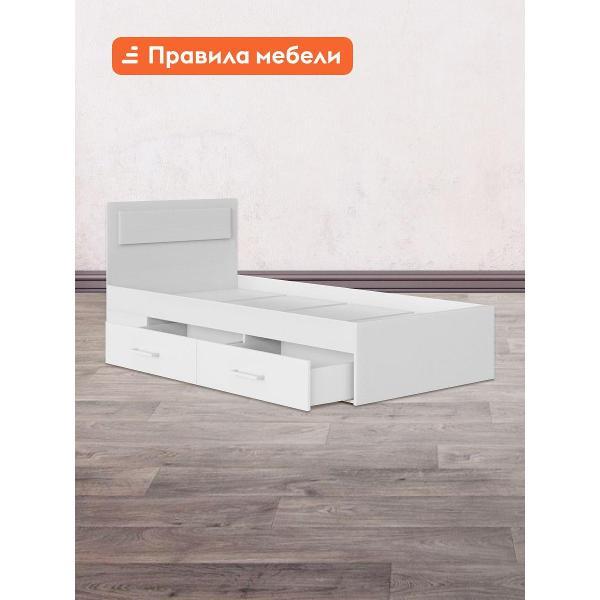 Кровать Правила мебели Жаклин белая (155078)