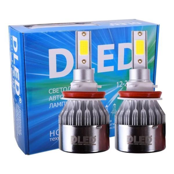 Лампа автомобильная DLED H8 C6 Original 6500K (2 лампы)