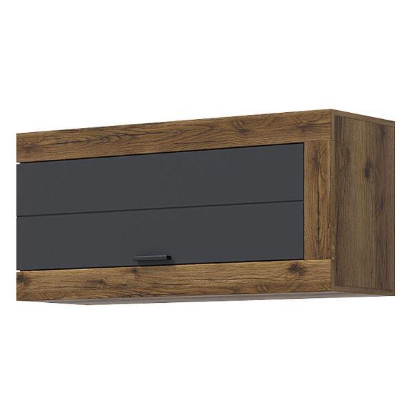 Шкаф Правила мебели Прага, 90.5х31.4х44.2см, Дуб Делано / Графит Софт