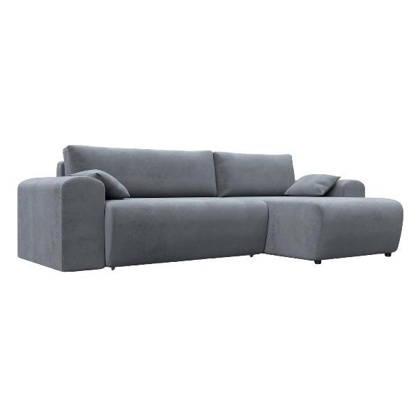 Диван Лига Диванов Лига-099 угол универсальный (полностью велюр TOWER 10 серый)