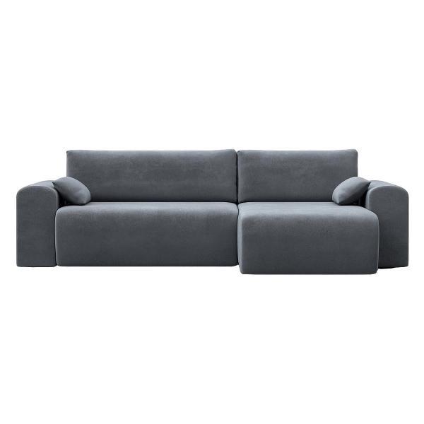 Диван Лига Диванов Лига-099 угол универсальный (полностью велюр TOWER 10 серый)