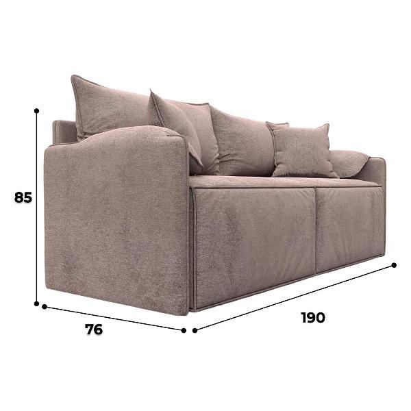 Диван Лига Диванов модульный Лига-106 (полностью велюр TOWER 05 бежевый)