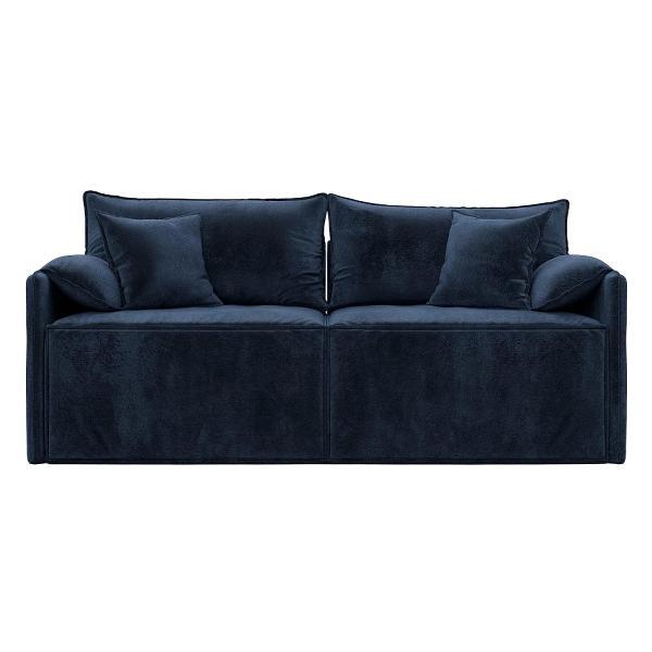 Диван Лига Диванов модульный Лига-106 (полностью велюр TOWER 13 синий)