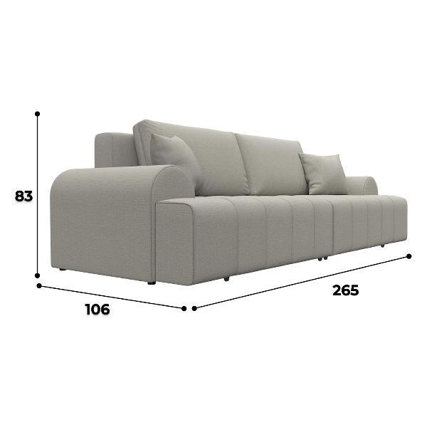 Диван Лига Диванов Лига-080 (полностью рогожка Амур 02 бежевый)