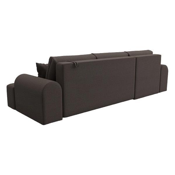 Диван Лига Диванов Лига-080 угол левый (полностью рогожка Амур 05 коричневый)