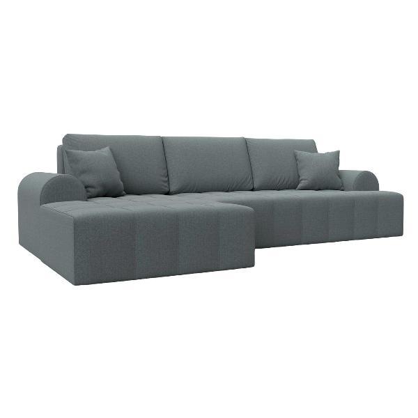 Диван Лига Диванов Лига-080 угол левый (полностью рогожка Амур 07 серый)