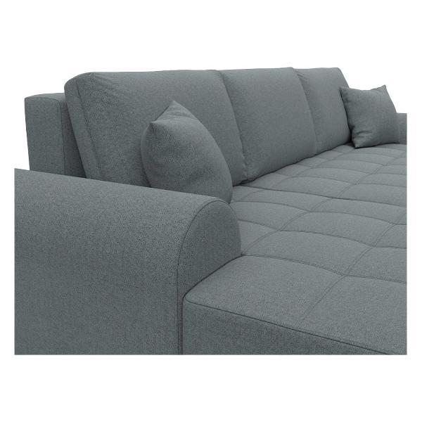 Диван Лига Диванов Лига-080 угол левый (полностью рогожка Амур 07 серый)