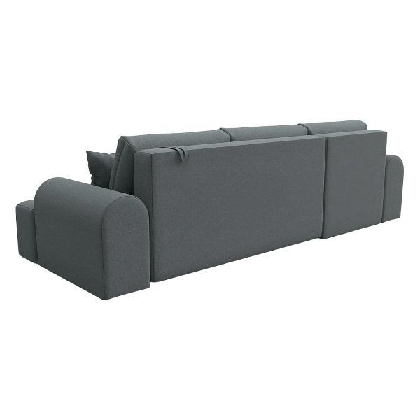 Диван Лига Диванов Лига-080 угол левый (полностью рогожка Амур 07 серый)