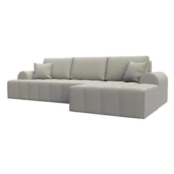 Диван Лига Диванов Лига-080 угол правый (полностью рогожка Амур 02 бежевый)