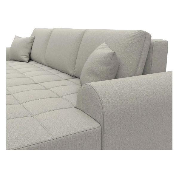 Диван Лига Диванов Лига-080 угол правый (полностью рогожка Амур 02 бежевый)