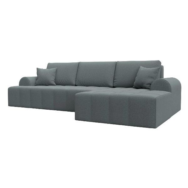 Диван Лига Диванов Лига-080 угол правый (полностью рогожка Амур 07 серый)