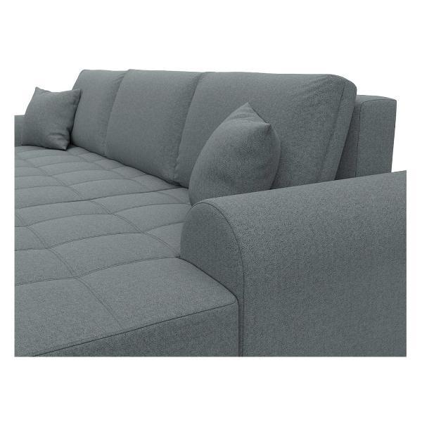 Диван Лига Диванов Лига-080 угол правый (полностью рогожка Амур 07 серый)