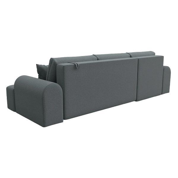 Диван Лига Диванов Лига-080 угол правый (полностью рогожка Амур 07 серый)