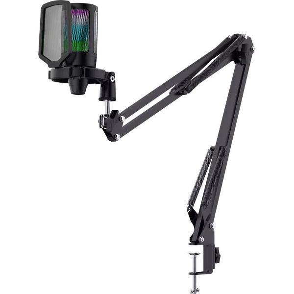 Игровой микрофон для компьютера Defender Impulse GMC 650 USB, RGB, стойка, провод 1.7 м