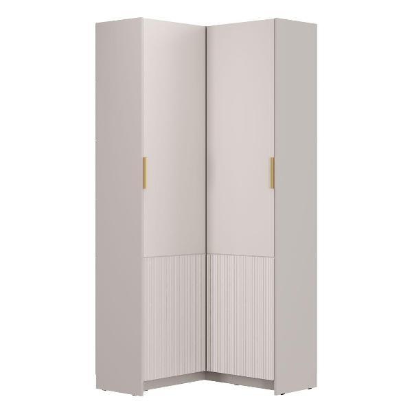 Шкаф Правила мебели Пандора угловой, с полками, со штангой, 86.3х86х200 см, Кашемир / Айриш