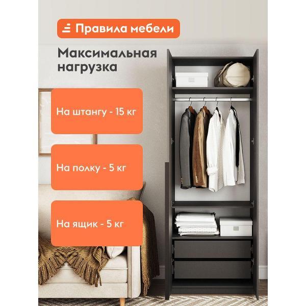 Шкаф Правила мебели Сеул серый (177616)