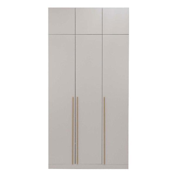 Шкаф Правила мебели Николь с полками, со штангой, с антресолью, 120х55х240 см, Кашемир