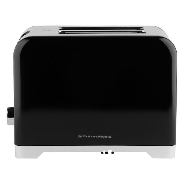 Тостер FuturoHome FT-80B, ретро, 930 Вт, 7 режимов, черный