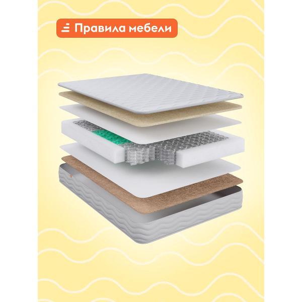 Матрас Правила мебели Омни флекс, 140х200 см, независимые пружины, Белый