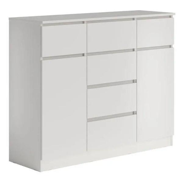 Комод Правила мебели для одежды и хранения вещей Охта Лайт с ящиками, с полками, 120.4х39.1х98.6 см, Белый