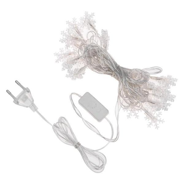 Электрогирлянда NEON-NIGHT Снежинки 5 м, разноцветное свечение с динамикой,