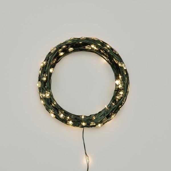 Электрогирлянда NEON-NIGHT Роса 20 м, тепло-белое свечение, 8 режимов, 200 диодов (LED-DEW-230V-IN-WW)