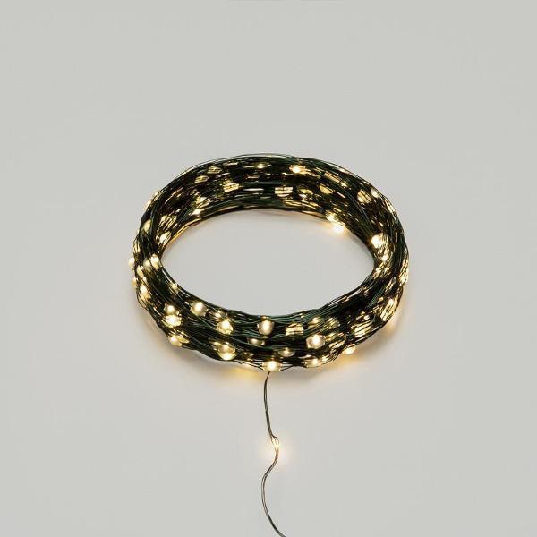 Электрогирлянда NEON-NIGHT Роса 20 м, тепло-белое свечение, 8 режимов, 200 диодов (LED-DEW-230V-IN-WW)