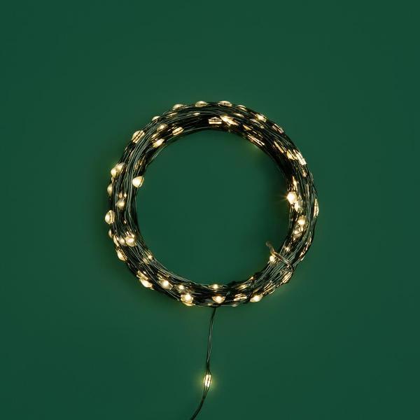 Электрогирлянда NEON-NIGHT Роса 20 м, тепло-белое свечение, 8 режимов, 200 диодов (LED-DEW-230V-IN-WW)