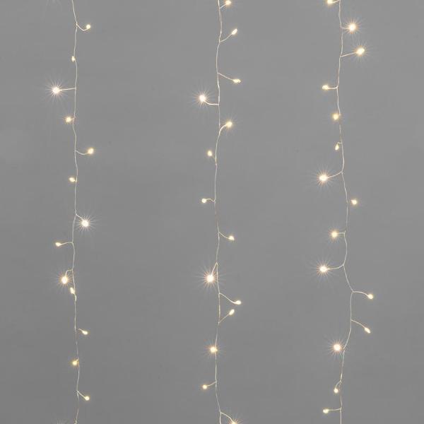 Электрогирлянда NEON-NIGHT Занавес из росы Фейерверк 3х2 м, тепло-белое свечение, 8 режимов, 600 диодов (LED-CURTAIN-230V-IN-WW)