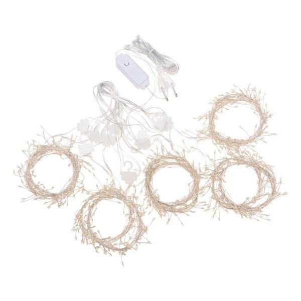 Электрогирлянда NEON-NIGHT Занавес из росы Фейерверк 3х2 м, тепло-белое свечение, 8 режимов, 600 диодов (LED-CURTAIN-230V-IN-WW)