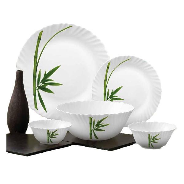 Тарелка LA OPALA Classique, Fluted Green, 190 мм, набор из 6 шт