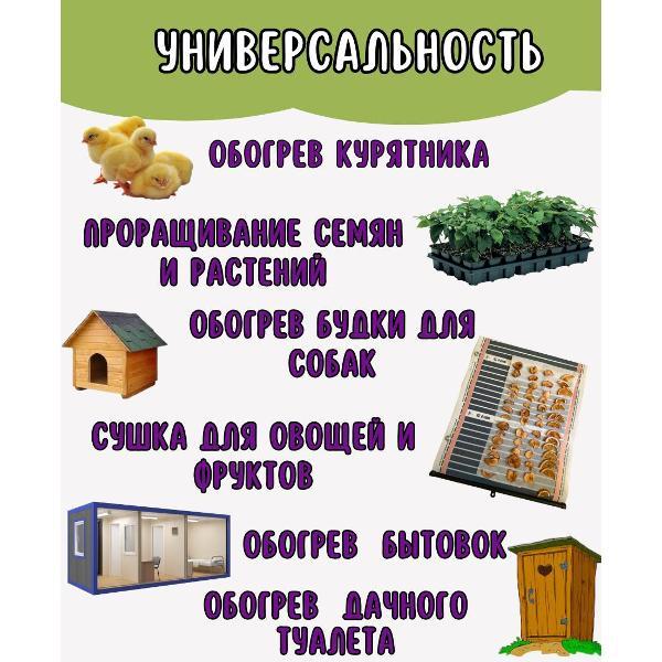 Обогреватель в теплицу Санрэй Тепличный 125 х 50