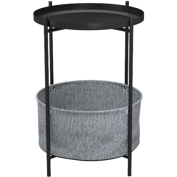 Стол журнальный Lavaris Берген рогожка 82/39/ черный муар