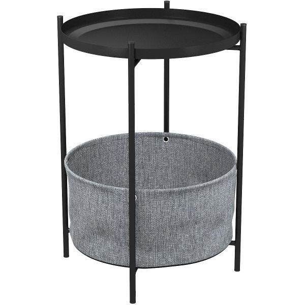 Стол журнальный Lavaris Берген рогожка 82/39/ черный муар