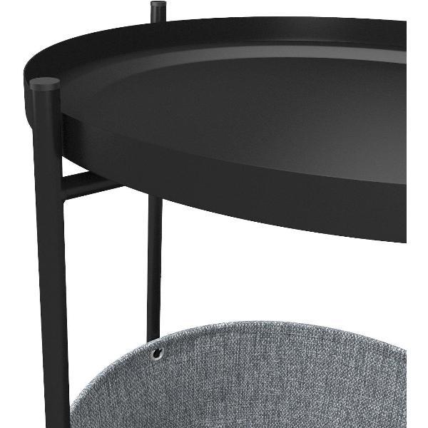 Стол журнальный Lavaris Берген рогожка 82/39/ черный муар