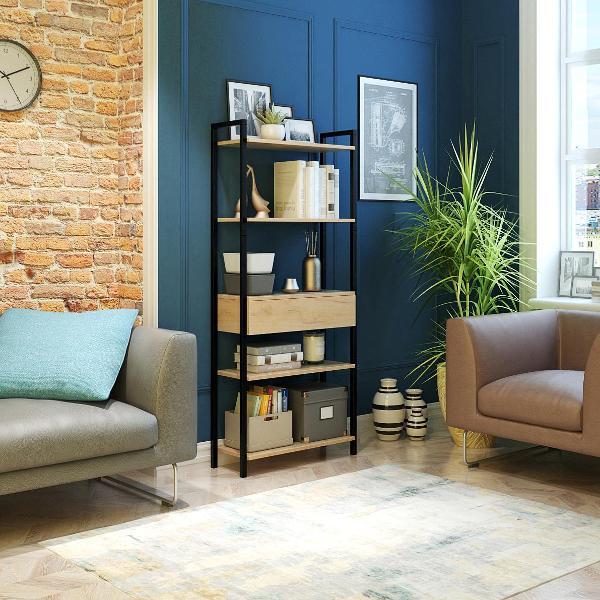 Стеллаж офисный MFMaster Интро-60 дуб крафт табак