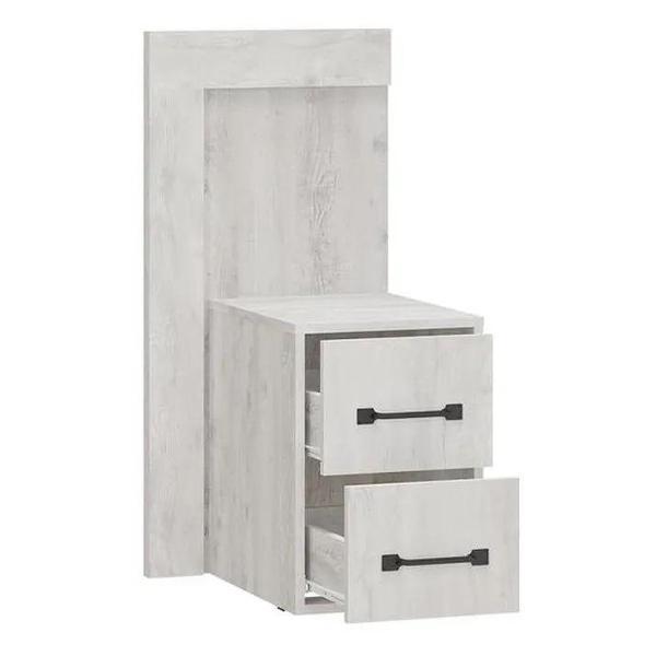 Тумба прикроватная Правила мебели Пегас с ящиками, 45х45.8х95 см, Бетон Пайн светлый