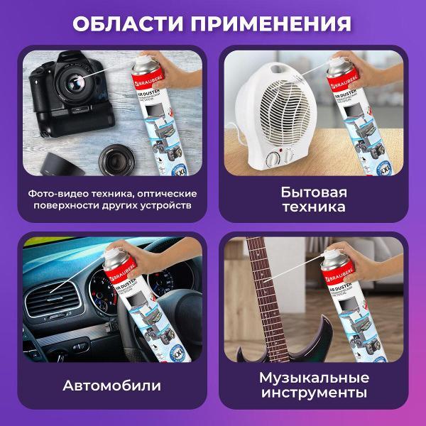 Универсальное чистящее средство Brauberg для очистки техники 1000мл, 6 шт.