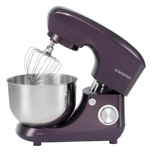 Миксер планетарный Starwind SPM5180, 1300 Вт, ежевичный фото