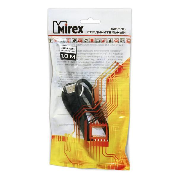 Кабель цифровой аудио-видео HDMI Mirex 1 м, черный