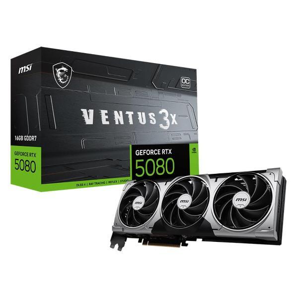 Видеокарта MSI RTX5080 VENTUS 3X OC 16GB GDDR7 256bit 3xDP HDMI