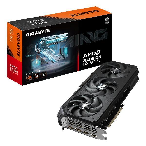 Видеокарта GIGABYTE RX9070 GAMING OC 16GB GDDR6 256bit 2xDP 2xHDMI 3FAN RTL