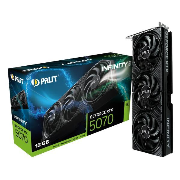 Видеокарта Palit RTX5070 INFINITY 3 12GB GDDR7 192bit 3xDP HDMI 3FAN RTL