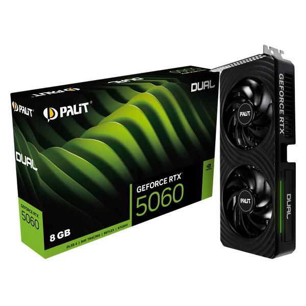 Видеокарта Palit RTX5060 DUAL 8GB GDDR7 128bit 3xDP HDMI 2FAN RTL